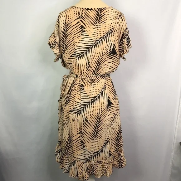BILLABONG Short Sleeve Wrap Palms Print Mini Dress Size M - Picture 6 of 11